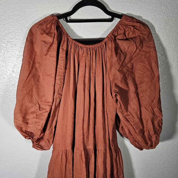 Erika Pena Tiered Off-The-Shoulder Maxi Dress Size XS/S - Picture 9 of 12